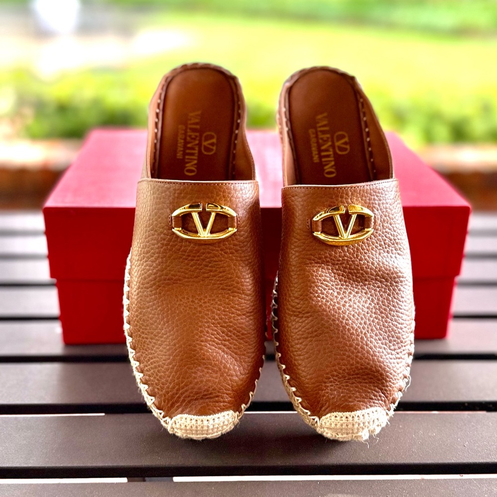 Valentino V Logo Espadrille Mule
